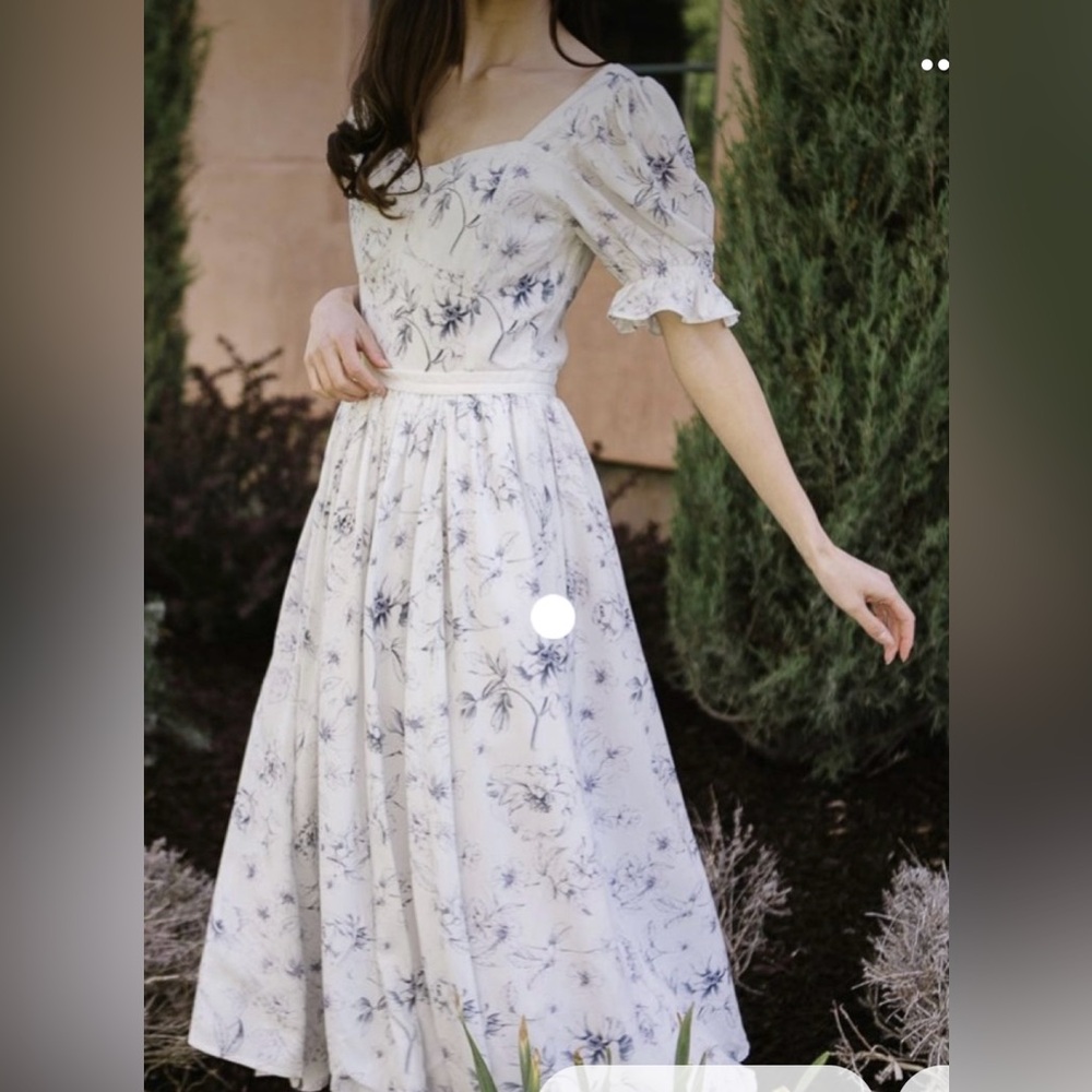 Blue floral Ballerina dress.